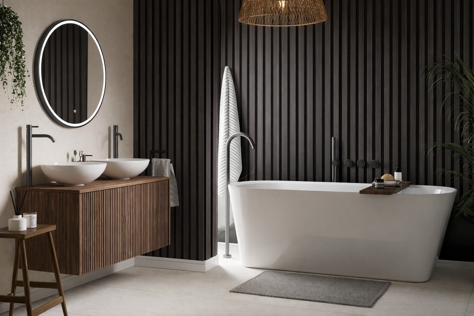 moisture-resistant bathroom wall panels