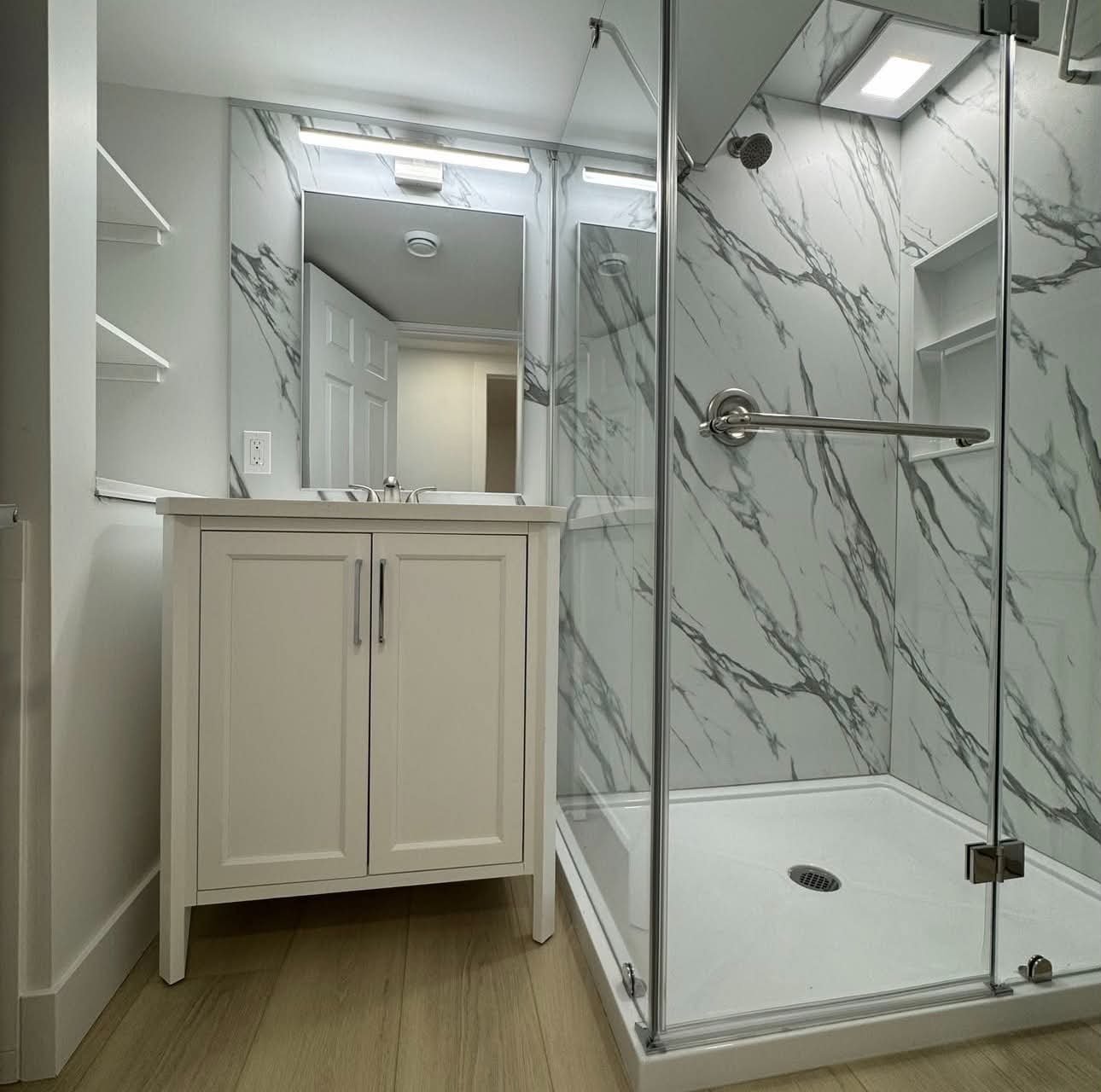 wall panels over existing tiles